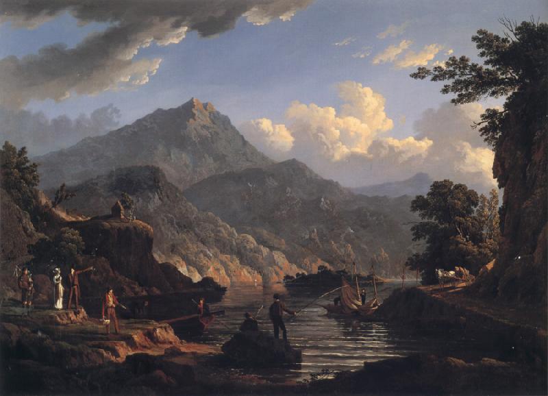 John Knox Landscape with Tourists at Loch Katrine oil painting image